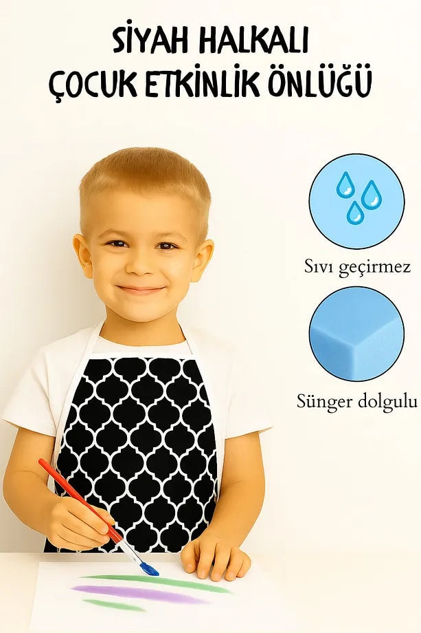 Etkinlik Çocuk Önlüğü – Kreş Anaokulu Etkinlik Boyama Önlüğü Sıvı Geçirmez Süngerli 2-8 Yaş