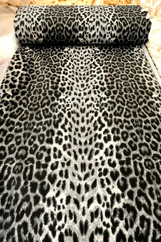 %100 Pamuk Siyah Leopar Poplin Kumaş En: 240 Cm Nevresim, Çarşaf, Yastık Kılıfı, Elbise Ve Çanta