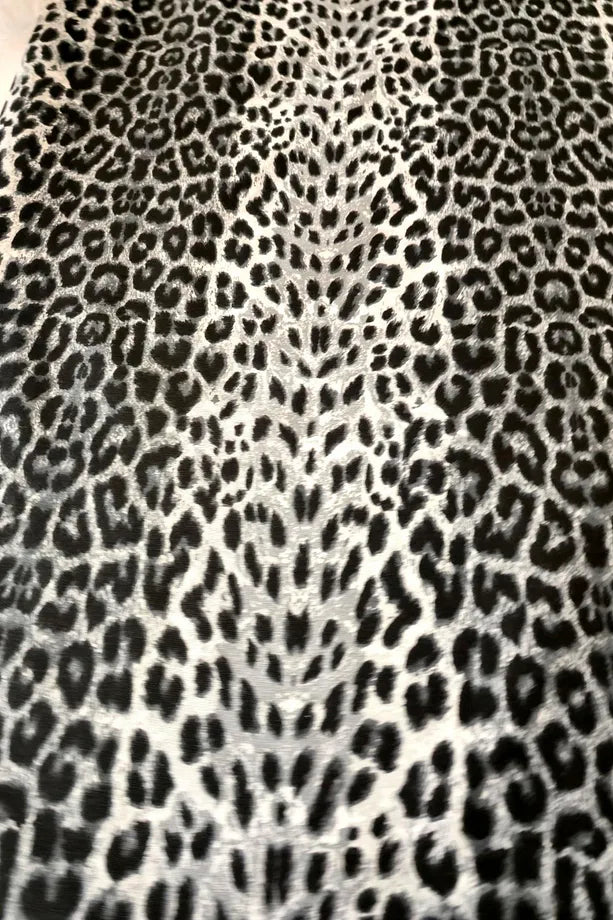%100 Pamuk Siyah Leopar Poplin Kumaş En: 240 Cm Nevresim, Çarşaf, Yastık Kılıfı, Elbise Ve Çanta