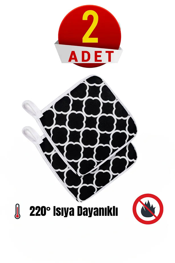 2 Adet Tencere Ve Fırın Tutacağı 220 Derece Isıya Dayanıklı Tutaç & Mutfak Pişirme Ekipmanı Tutacak