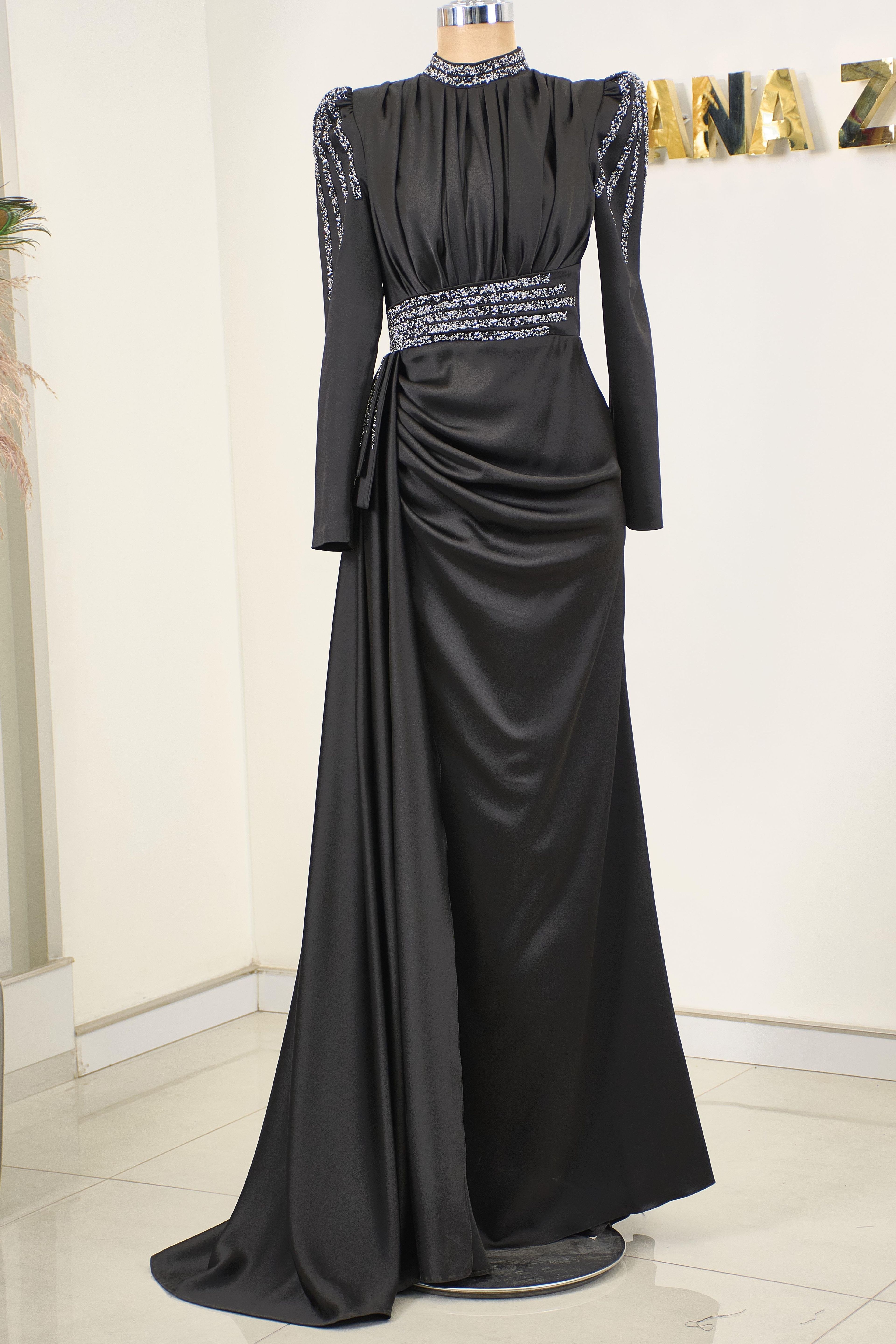 Alina Evening Dress - Black