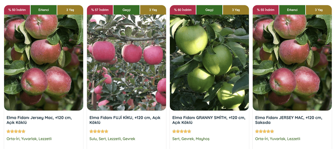 Fidanistanbul.com'dan sipariş ettiğiniz elma fidanları özenle paketlenerek size ulaşır. 