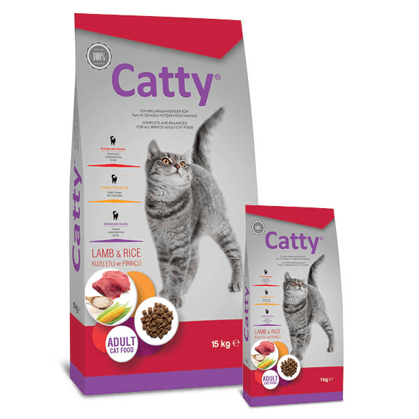 Catty Cat Yetişkin Kedi Maması - Kuzu ve Pirinç 15 Kg