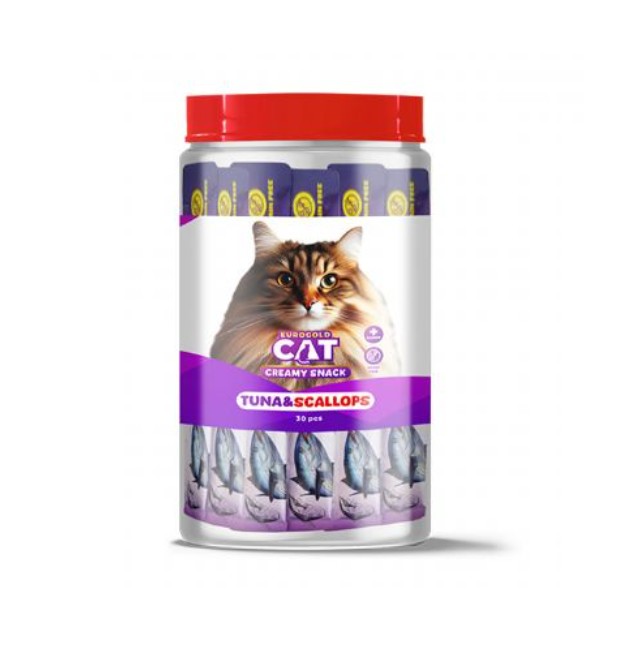 EuroGold Cat Sıvı Kedi Ödülü Ton - Deniz Tarağı 30x15Gr