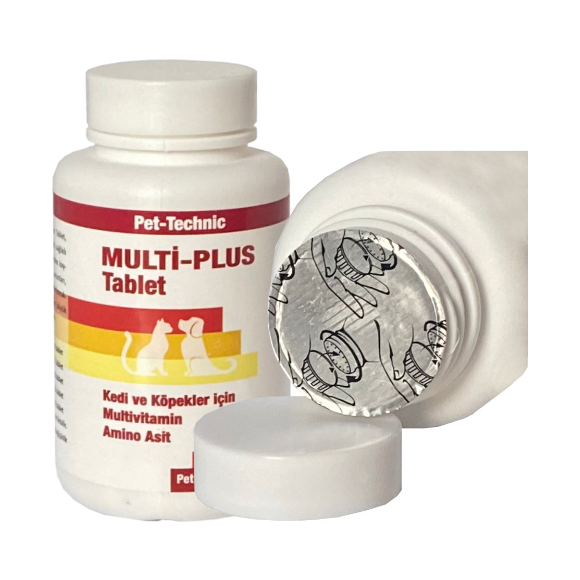 Pet-Technic Multi Plus Tablet, Kedi Köpek Multivitamin Desteği, Bağışıklık ve Tüy Sağlığı, 75 Tablet