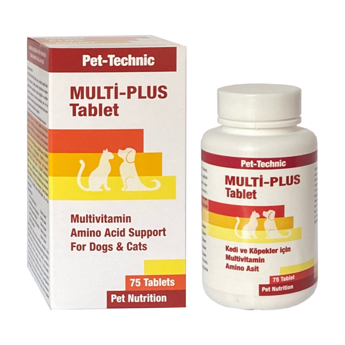 Pet-Technic Multi Plus Tablet, Kedi Köpek Multivitamin Desteği, Bağışıklık ve Tüy Sağlığı, 75 Tablet