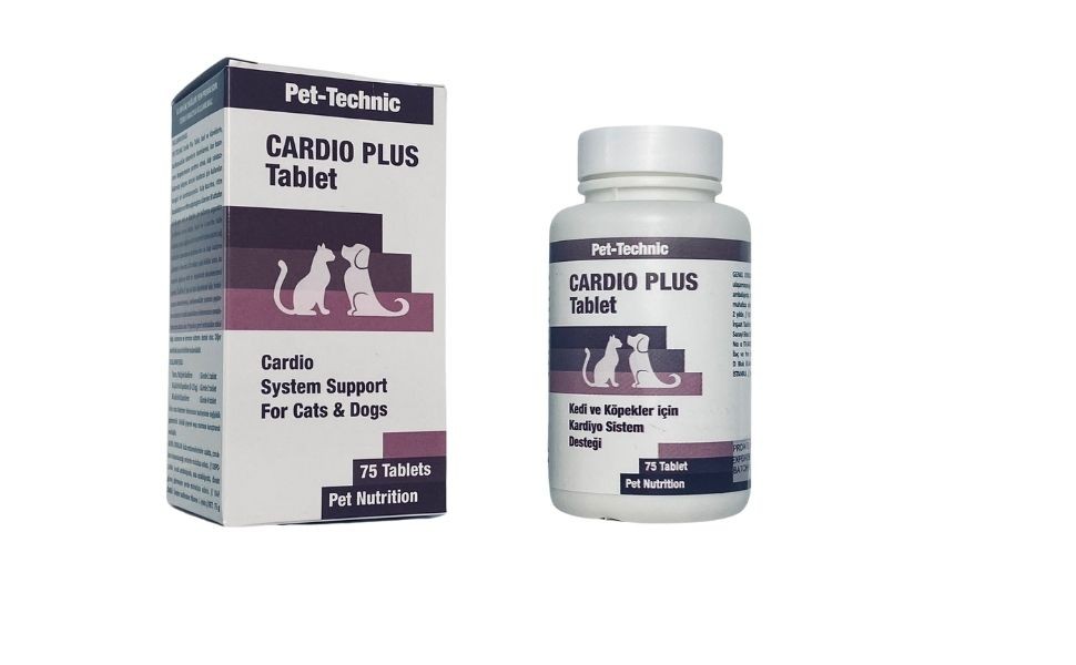 Pet-Technic Cardio Plus Tablet, Kedi Köpek Kalp Sağlığı, Kardiyo Desteği, Koenzim Q10 & Taurin, 75 Tablet