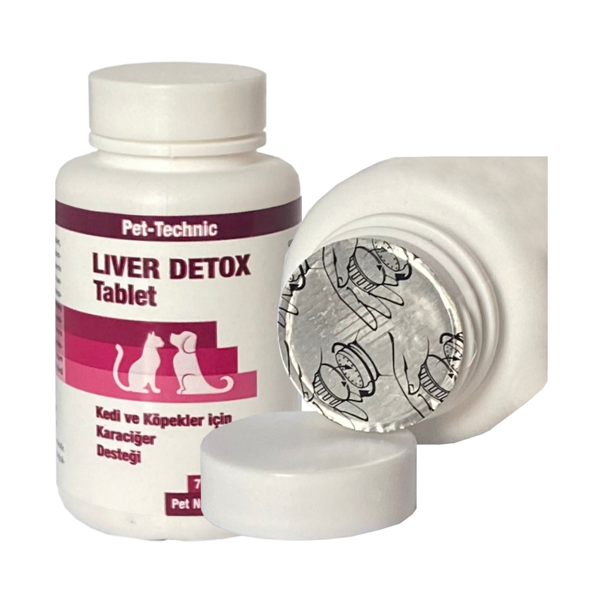 Pet-Technic Liver Detox Tablet, Kedi Köpek Karaciğer Sağlığı, Doğal Detoks Desteği, 75 Tablet