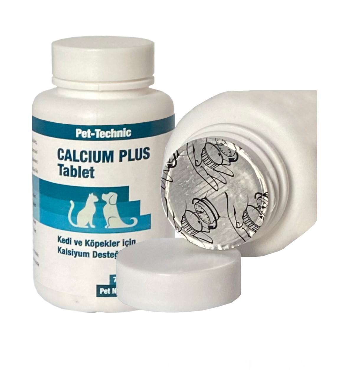 Pet-Technic Calcium Plus Tablet, Kedi Köpek Kalsiyum Desteği, Kemik ve Diş Sağlığı, 75 Tablet