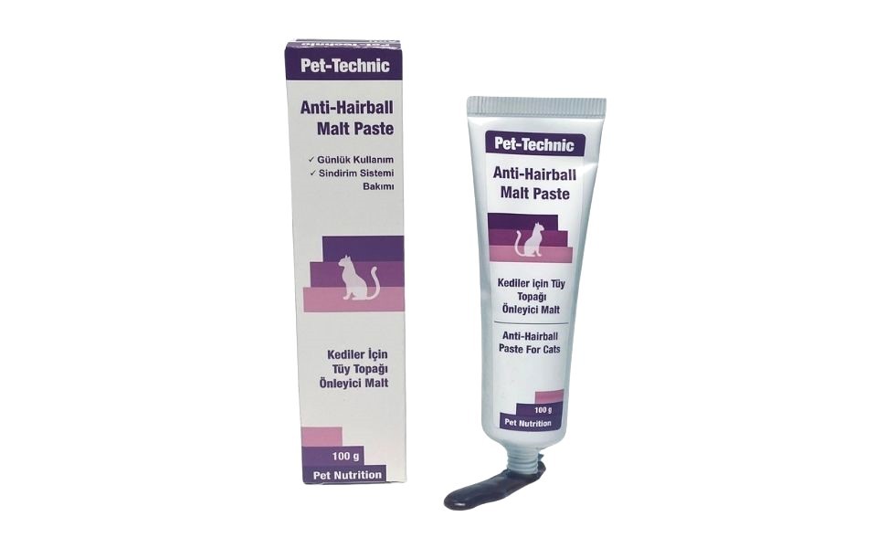 Pet-Technic Anti-Hairball Malt Paste, Kedi Tüy Topağı Önleyici, Sindirim ve Bağırsak Desteği, 100 g