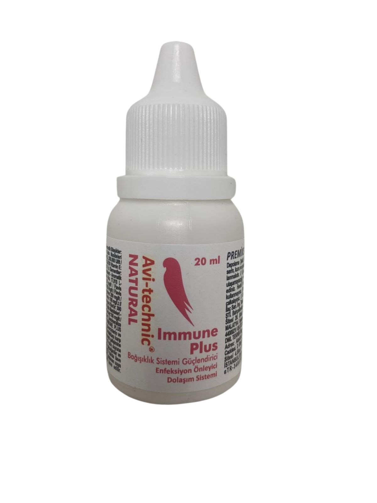 Avi-Technic IMMUNE PLUS Kuş Takviyesi – Bağışıklık, Metabolizma ve Dolaşım Desteği – 6’lı Paket (6 x 20 ml)