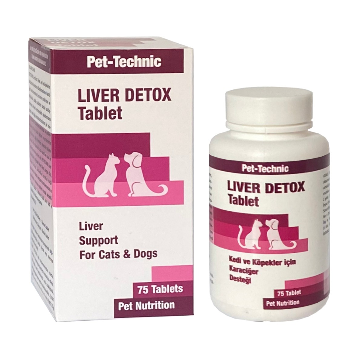 Pet-Technic Liver Detox Tablet, Kedi Köpek Karaciğer Sağlığı, Doğal Detoks Desteği, 75 Tablet