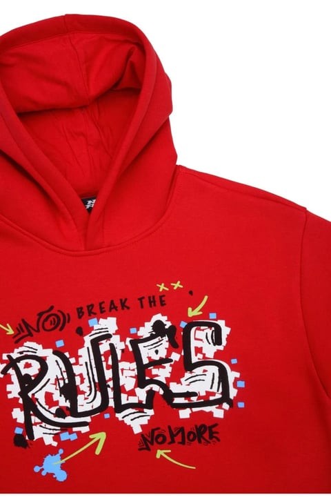 No Fear Erkek Çocuk Kapüşonlu Sweatshirt Kırmızı B50040