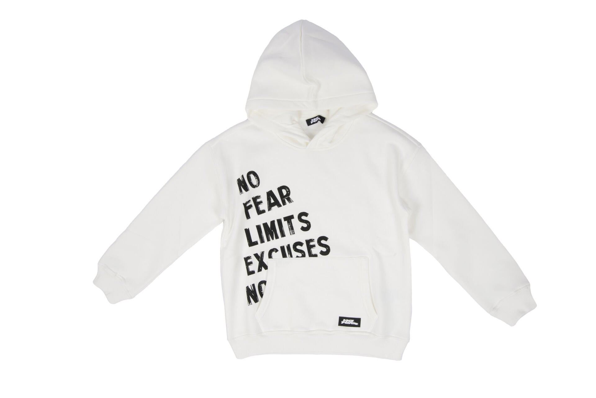 No Fear Erkek Çocuk Kapüşonlu Baskılı Sweatshirt Beyaz B500395