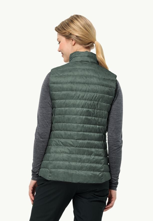 Jack Wolfskin Pilvi Down Vest W Kaz Tüyü Dolgulu Kadın Yelek Yeşil 1207771-4311