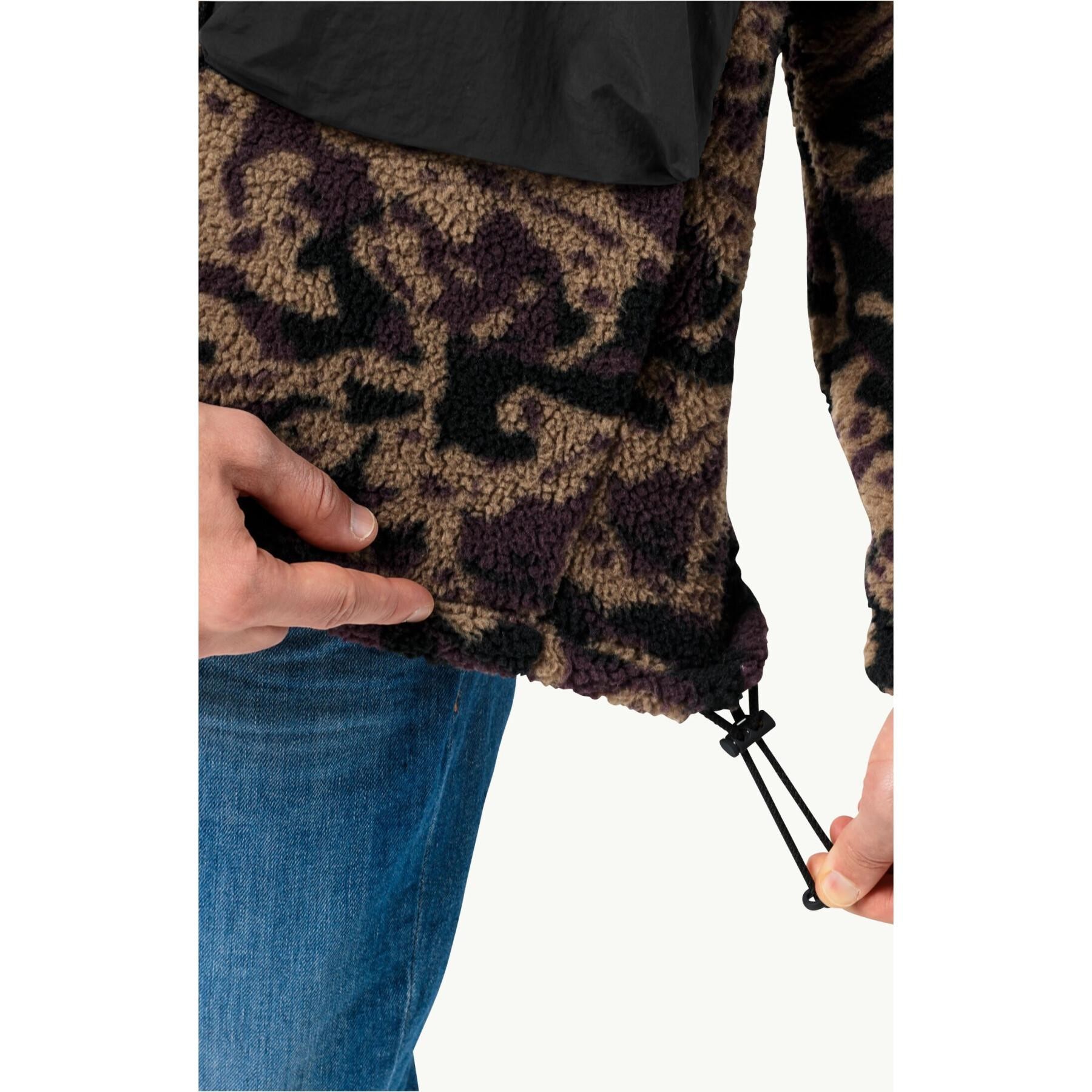 Jack Wolfskin Maarweg Print Jkt Erkek Outdoor Peluş Ceket Kahverengi 1711231-8889