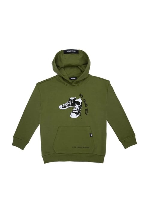 No Fear Erkek Çocuk Kapüşonlu Sweatshirt Yeşil B500389