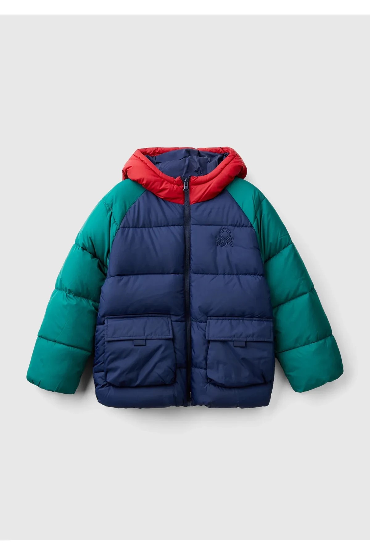 Benetton Erkek Çocuk Kapüşonlu Su Geçirmez Mont 2WU0CN052-24K