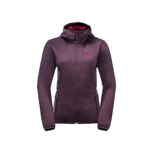 Jack Wolfskin Windhain Hoody Kadın Softshell Ceket Mor 1307481-2042