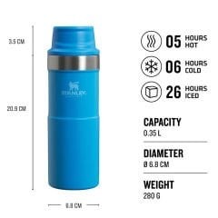 Stanley The Trigger-Action Travel Mug Seyahat Termosu Paslanmaz Çelik 0.35L / 12oz 10-09848