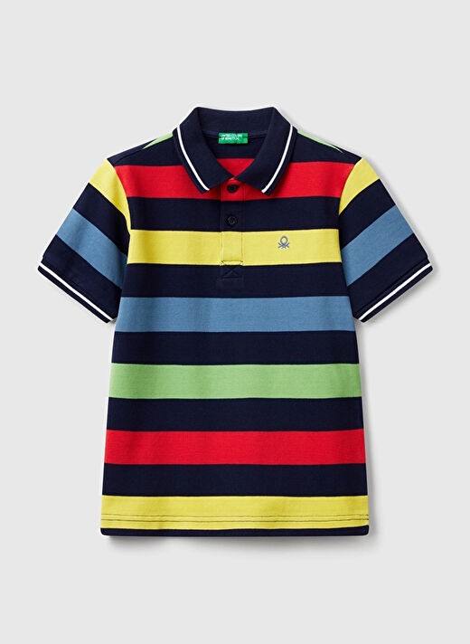 United Colors of Benetton Çok Renkli Erkek Çocuk Baskılı Tişört 39QAC301T