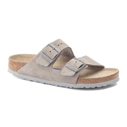 Birkenstock Arizona Sfb Vl Erkek Cift Bantli Plaj Terliği Taş 1020557