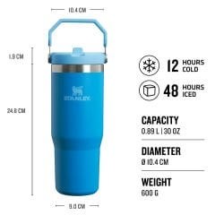 Stanley The IceFlow Flip Straw Pipetli Termos Bardak 0,89 LT 10-09993-313