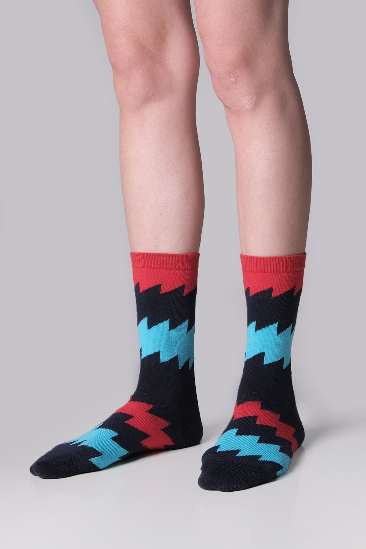 The Socks Company Zigzag Desenli Kadin Çorap 22KDCR255K