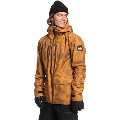 Quiksilver Sammy Carlson Stretch Quest Shell Erkek Snowboard Kar Montu Kahverengi EQYTJ03391