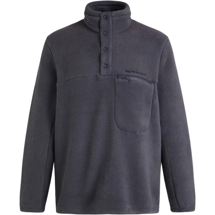 Peak Performance Fleece Snap T-Neck Erkek Polar Sweat GRİ G78165010-30315