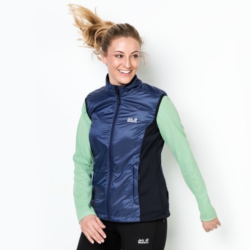 Jack Wolfskin W Air Lock Vest Kadın Yelek Lacivert 1203721