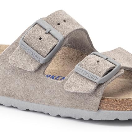 Birkenstock Arizona Sfb Vl Erkek Cift Bantli Plaj Terliği Taş 1020557