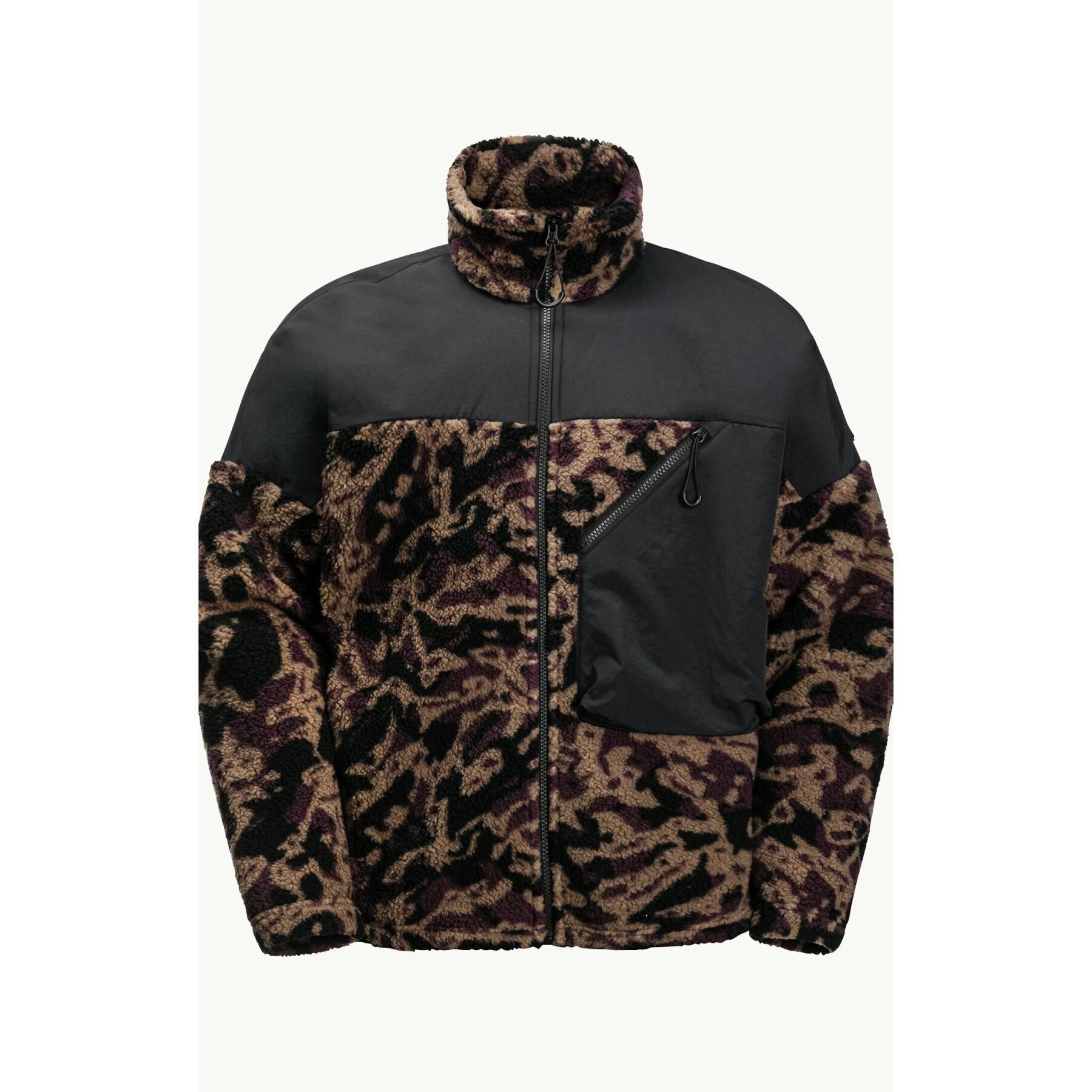 Jack Wolfskin Maarweg Print Jkt Erkek Outdoor Peluş Ceket Kahverengi 1711231-8889