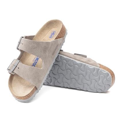 Birkenstock Arizona Sfb Vl Erkek Cift Bantli Plaj Terliği Taş 1020557