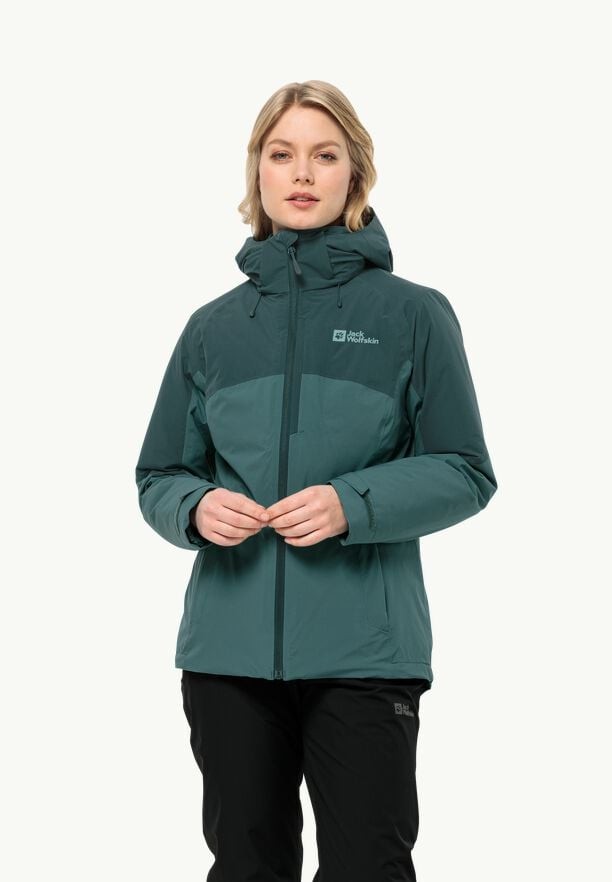 Jack Wolfskin Feldberg 3in1 Kadın Siyah Su Geçirmez Outdoor Mont 1115661