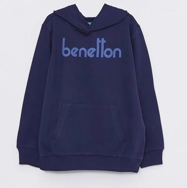 Benetton Yazılı Kapşonlu Çocuk Sweatshirt 222A3BC1C202J