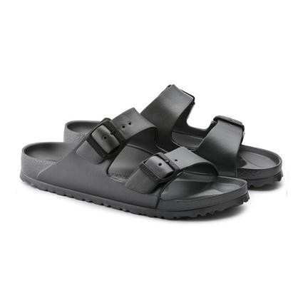 Birkenstock Arizona Eva Metallic Erkek Cift Bantli Plaj Terliği Antrasit 1001497