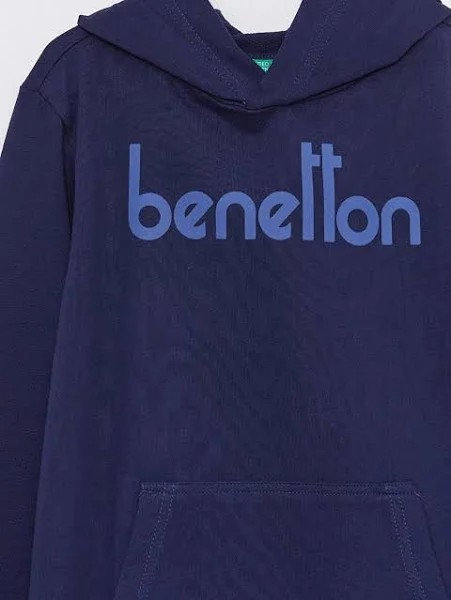 Benetton Yazılı Kapşonlu Çocuk Sweatshirt 222A3BC1C202J