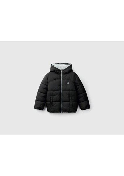 United Colors Of Benetton Erkek Çocuk Kapüşonlu Mont 2WU0CN05I-24K