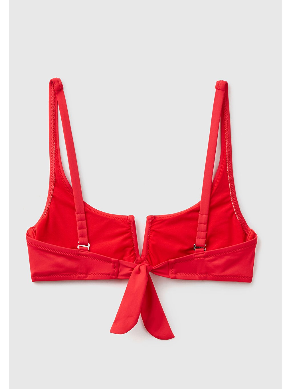 Benetton Kadın Arkadan Bağlamalı Bikini Üst Kırmızı