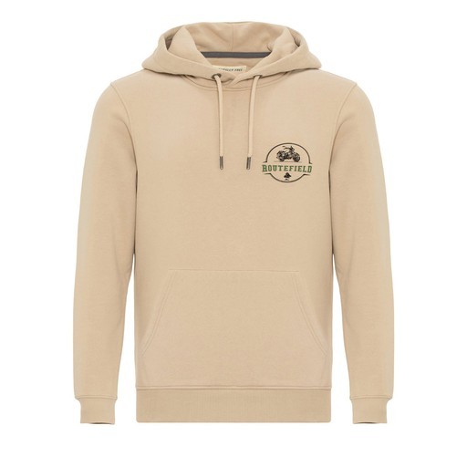 Routefield House Erkek Kapüşonlu Sweatshirt Bej RFHOUSE2223