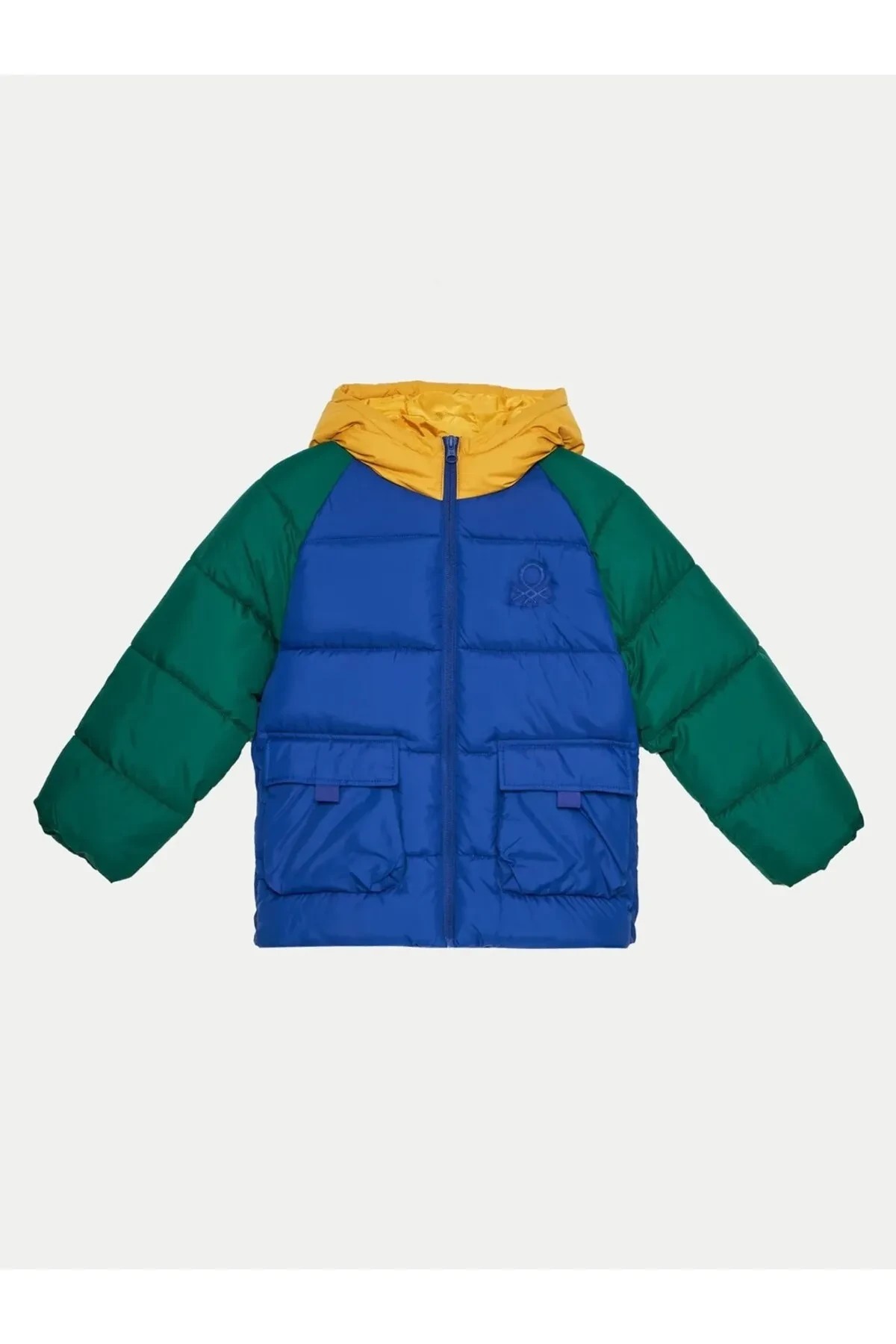 Benetton Erkek Çocuk Kapüşonlu Su Geçirmez Mont 2WU0CN052-24K