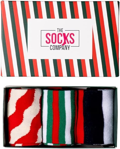 The Socks Company 3'lü Klasik Yilbaşi Temali Kadin Çorap Seti 22kdcr909k