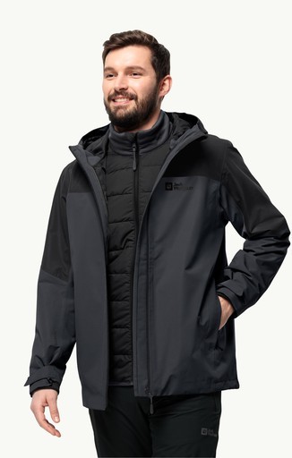 Jack Wolfskin Glaabach 3in1 Erkek Su Geçirmez Outdoor Mont 1115291