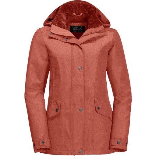 Jack Wolfskin Park Avenue Waterproof Kadın Outdoor Montu Kırmızı 1107743-3067