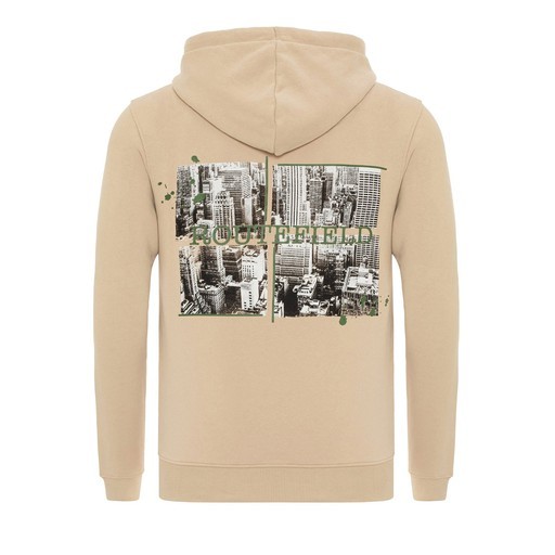 Routefield House Erkek Kapüşonlu Sweatshirt Bej RFHOUSE2223