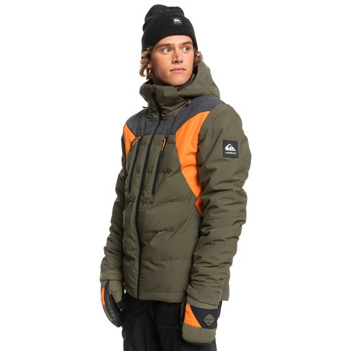 Quiksilver The Edge Erkek Su Geçirmez Snowboard Kar Montu Haki EQYTJ03387