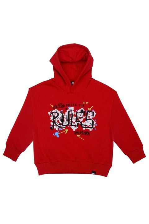 No Fear Erkek Çocuk Kapüşonlu Sweatshirt Kırmızı B50040