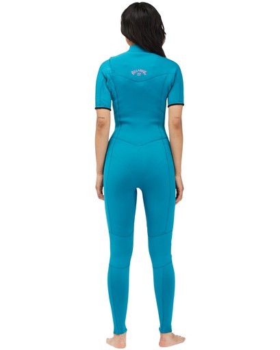 Billabong Synergy Cz Ss Fu  Kadın Kısa Kollu Wetsuit 2mm Mavi C42g56