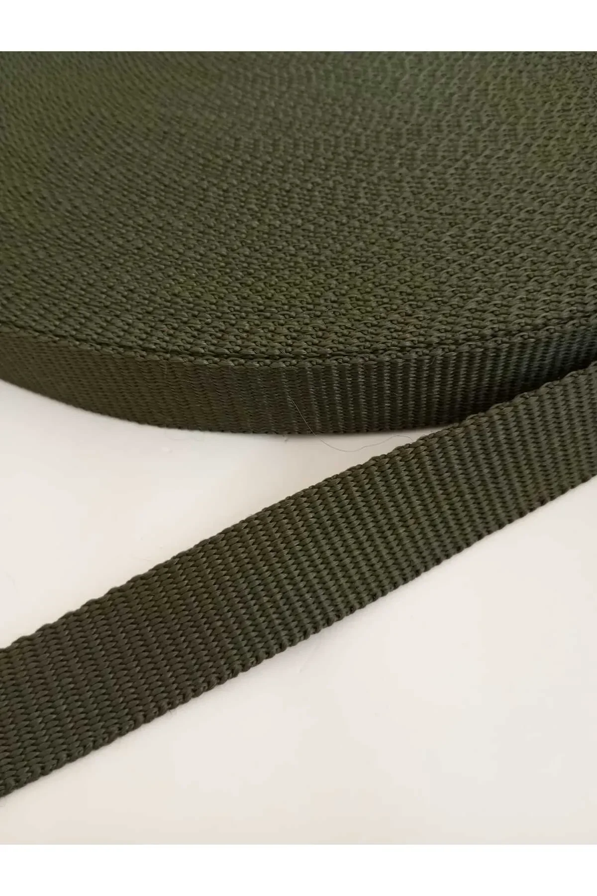 AĞAÇ BAĞLAMA İPİ HAKİ YEŞİL ÖRME 3 CM X 100 METRE KOLON ŞERİT DAR DOKUMA